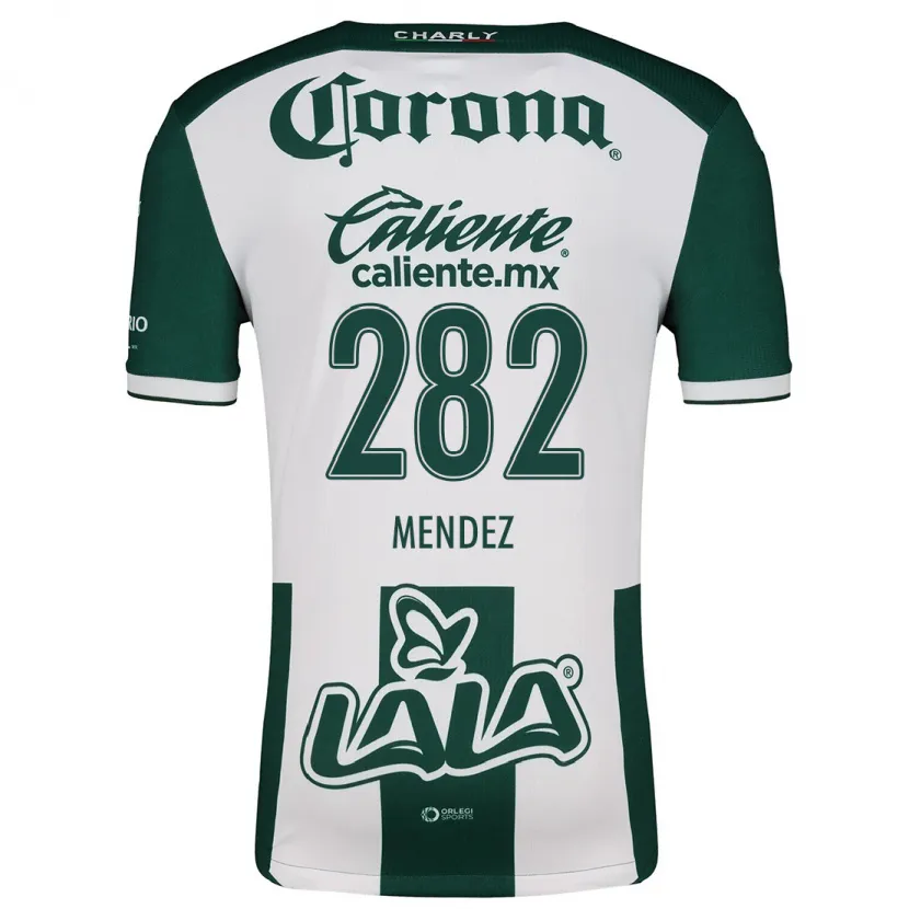 Danxen Hombre Camiseta José Méndez #282 Verde Blanco 1ª Equipación 2024/25 La Camisa