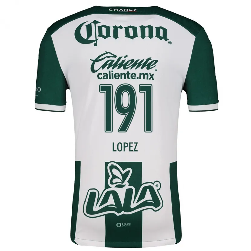 Danxen Hombre Camiseta Carlos López #191 Verde Blanco 1ª Equipación 2024/25 La Camisa