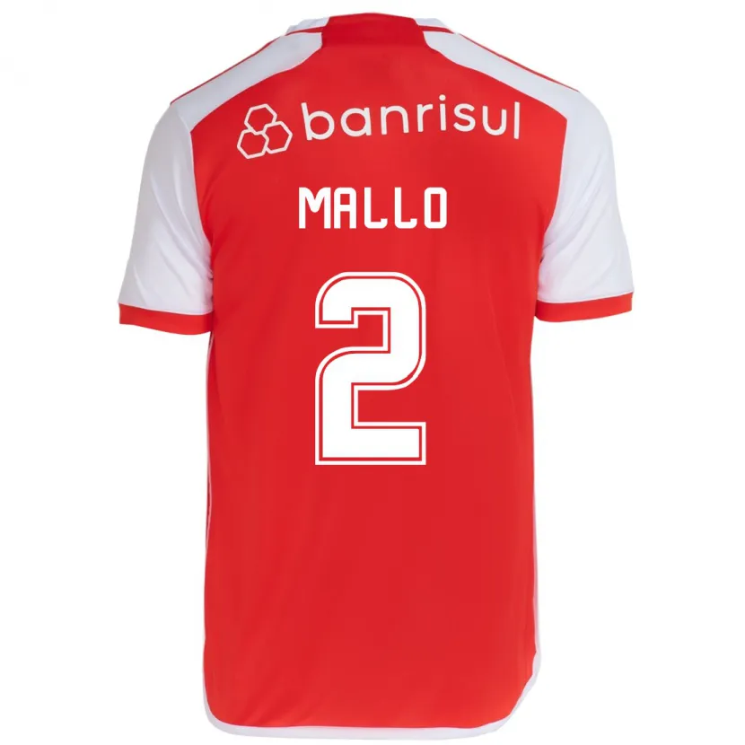 Danxen Hombre Camiseta Hugo Mallo #2 Rojo Blanco 1ª Equipación 2024/25 La Camisa