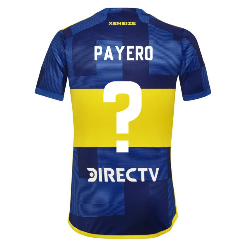 Danxen Hombre Camiseta Martín Payero #0 Azul Amarillo 1ª Equipación 2024/25 La Camisa