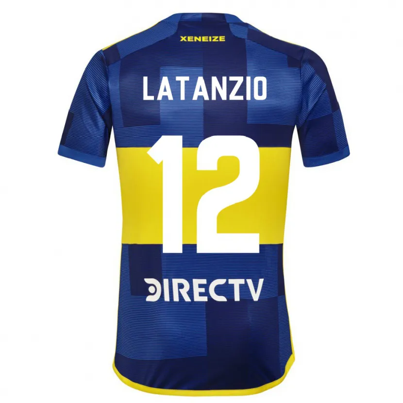 Danxen Hombre Camiseta Florencia Latanzio #12 Azul Amarillo 1ª Equipación 2024/25 La Camisa