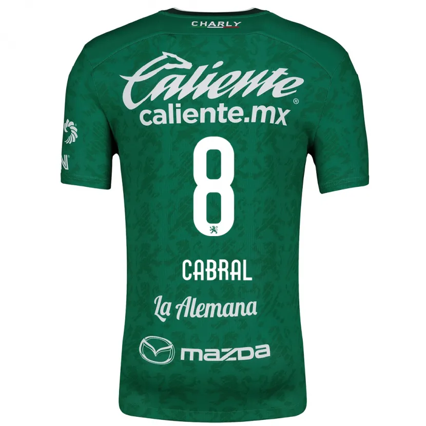 Danxen Hombre Camiseta Luciano Cabral #8 Verde Blanco 1ª Equipación 2024/25 La Camisa