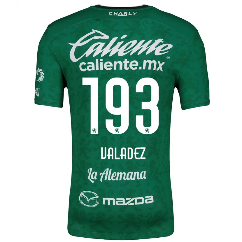 Danxen Hombre Camiseta Luis Valadez #193 Verde Blanco 1ª Equipación 2024/25 La Camisa