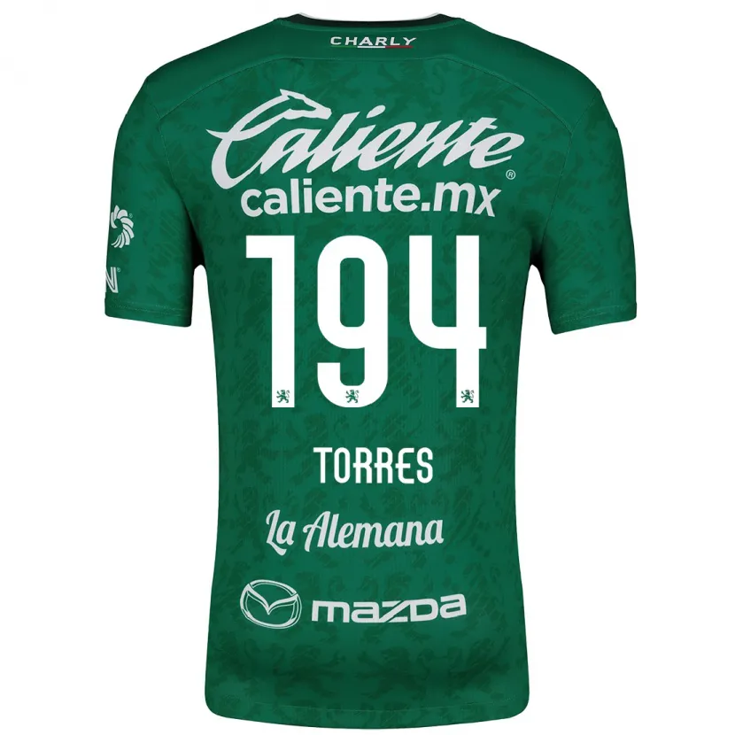 Danxen Hombre Camiseta Erick Torres #194 Verde Blanco 1ª Equipación 2024/25 La Camisa