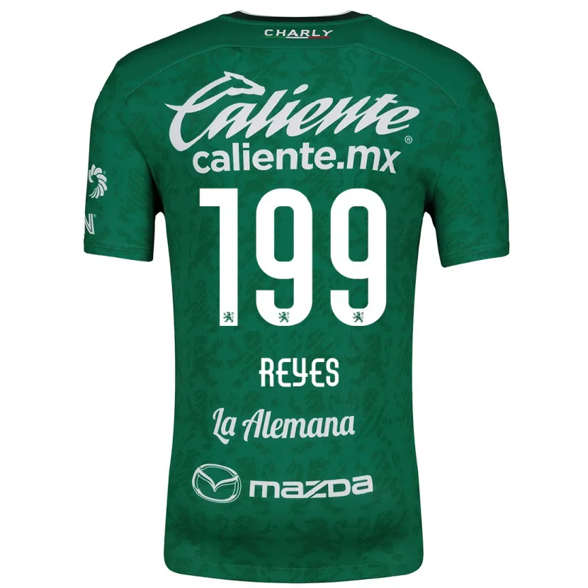 Danxen Hombre Camiseta Jonathan Reyes #199 Verde Blanco 1ª Equipación 2024/25 La Camisa