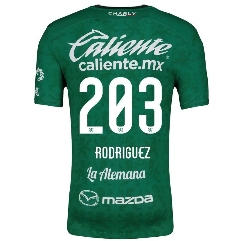 Danxen Hombre Camiseta César Rodríguez #203 Verde Blanco 1ª Equipación 2024/25 La Camisa