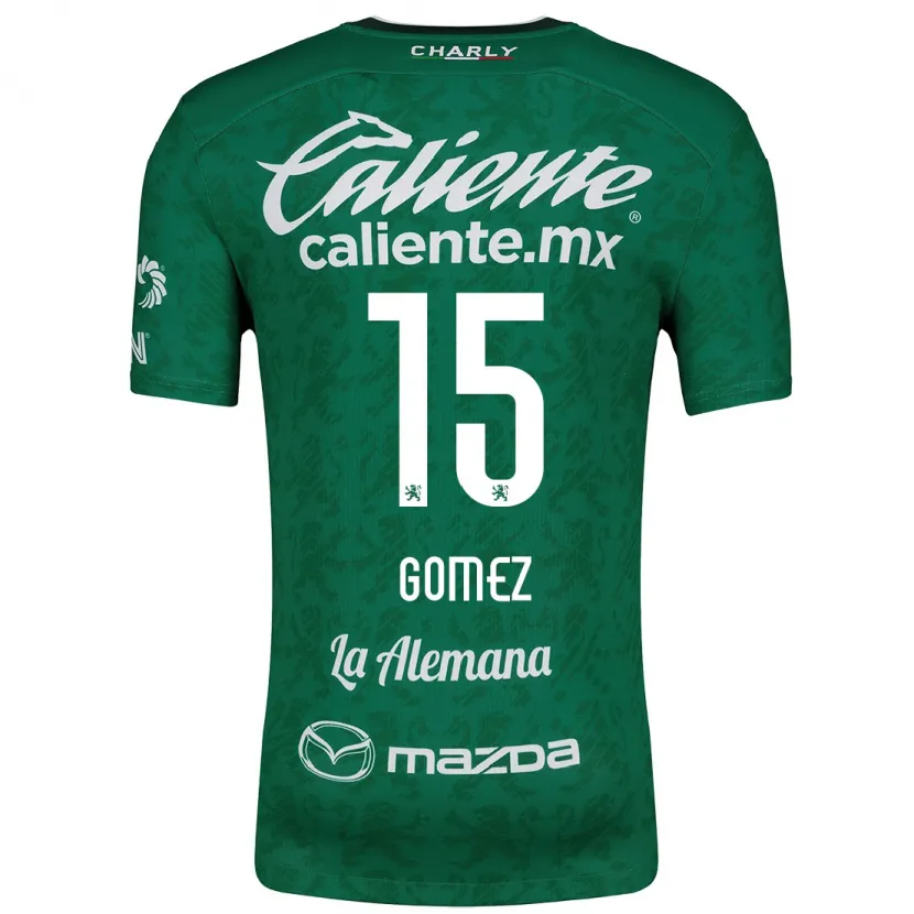 Danxen Hombre Camiseta Paulina Gómez #15 Verde Blanco 1ª Equipación 2024/25 La Camisa