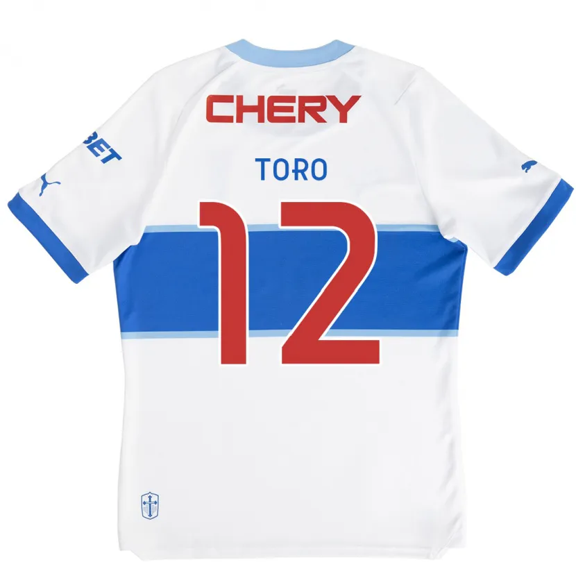 Danxen Hombre Camiseta Ian Toro #12 Blanco Azul 1ª Equipación 2024/25 La Camisa