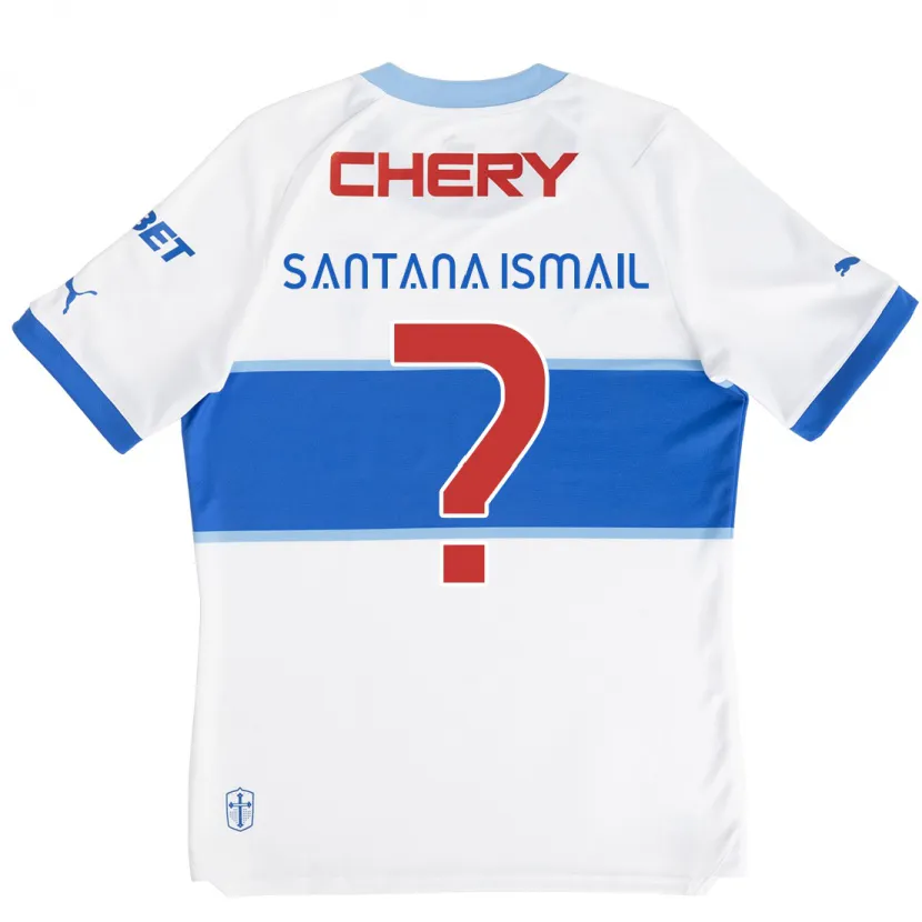 Danxen Hombre Camiseta Benjamin Santana Ismail #0 Blanco Azul 1ª Equipación 2024/25 La Camisa