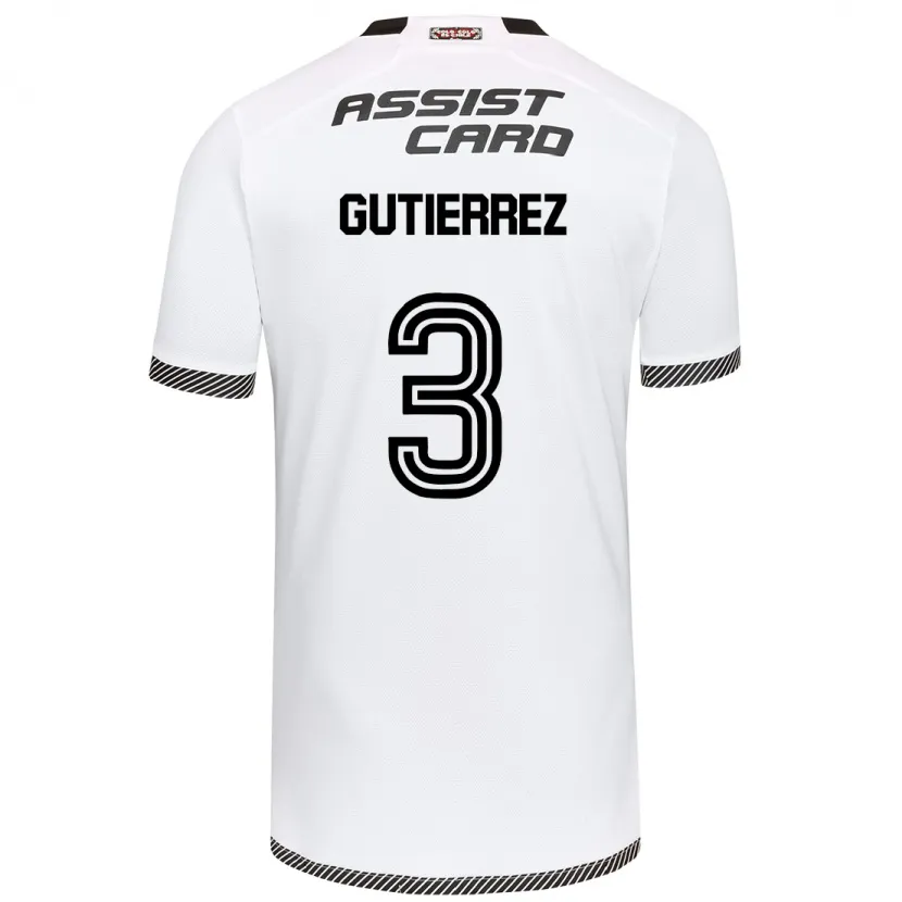 Danxen Hombre Camiseta Daniel Gutiérrez #3 Blanco Negro 1ª Equipación 2024/25 La Camisa