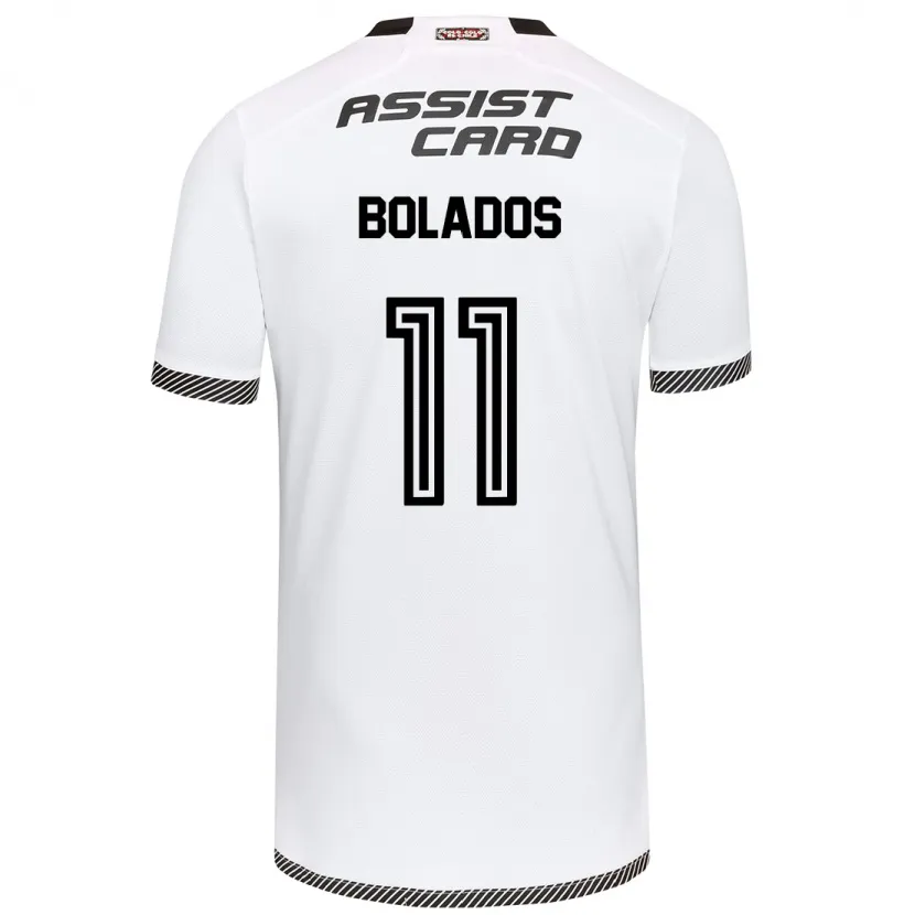 Danxen Hombre Camiseta Marcos Bolados #11 Blanco Negro 1ª Equipación 2024/25 La Camisa