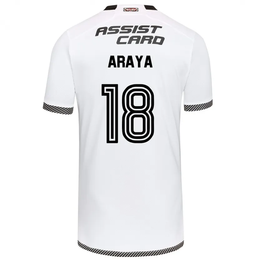 Danxen Hombre Camiseta Benjamín Araya #18 Blanco Negro 1ª Equipación 2024/25 La Camisa