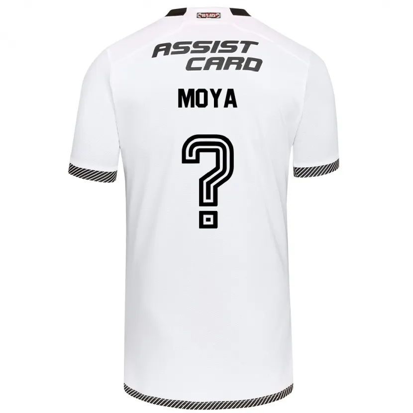 Danxen Hombre Camiseta Matías Moya #0 Blanco Negro 1ª Equipación 2024/25 La Camisa