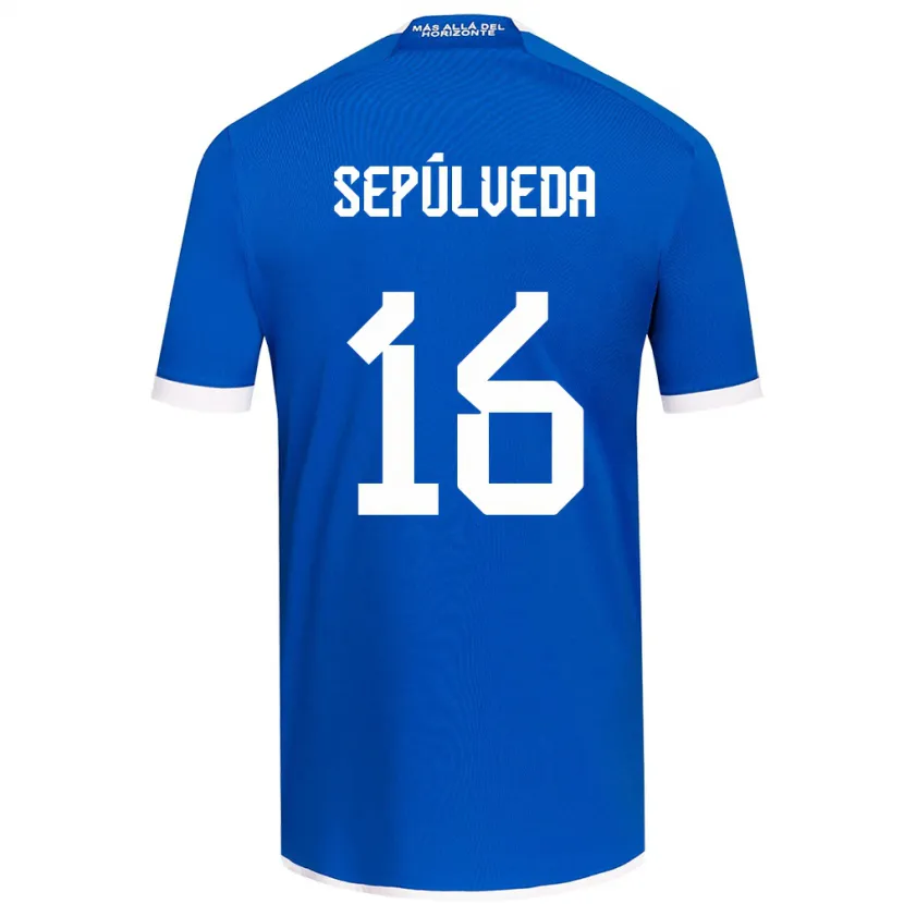 Danxen Hombre Camiseta Matías Sepúlveda #16 Azul Blanco 1ª Equipación 2024/25 La Camisa