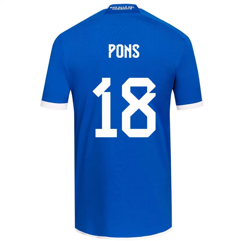 Danxen Hombre Camiseta Luciano Pons #18 Azul Blanco 1ª Equipación 2024/25 La Camisa