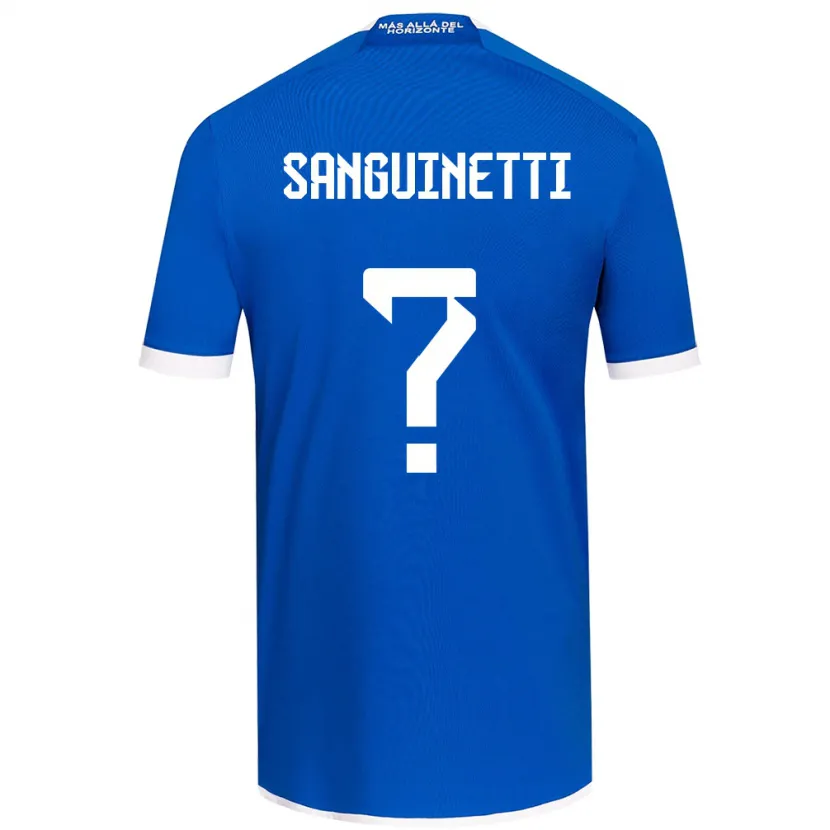 Danxen Hombre Camiseta Fernando Sanguinetti #0 Azul Blanco 1ª Equipación 2024/25 La Camisa