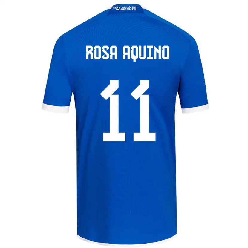 Danxen Hombre Camiseta Rosa Aquino #11 Azul Blanco 1ª Equipación 2024/25 La Camisa