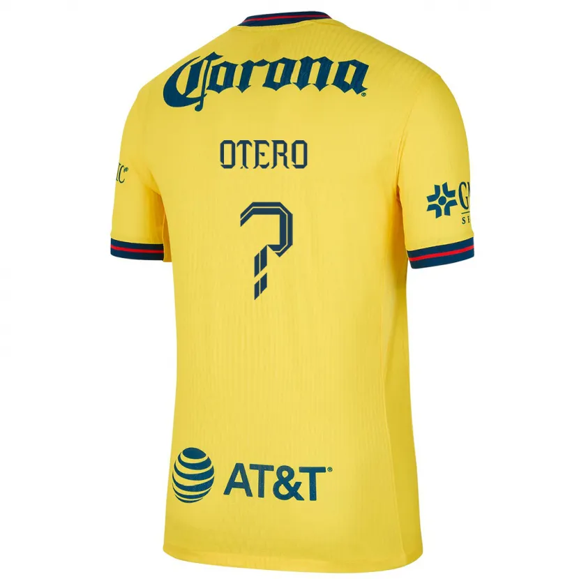 Danxen Hombre Camiseta Juan Otero #0 Amarillo Azul 1ª Equipación 2024/25 La Camisa