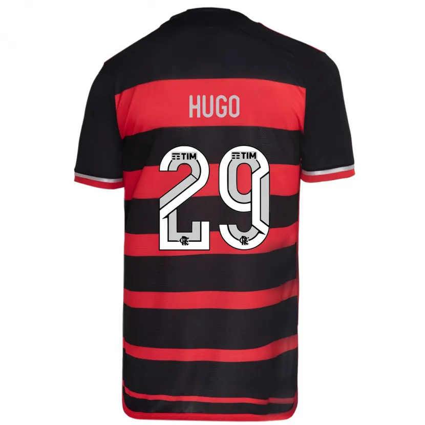 Danxen Hombre Camiseta Victor Hugo #29 Negro Rojo 1ª Equipación 2024/25 La Camisa