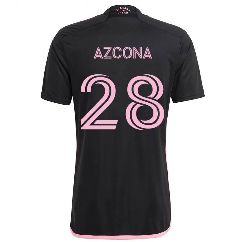 Danxen Hombre Camiseta Edison Azcona #28 Negro 2ª Equipación 2024/25 La Camisa