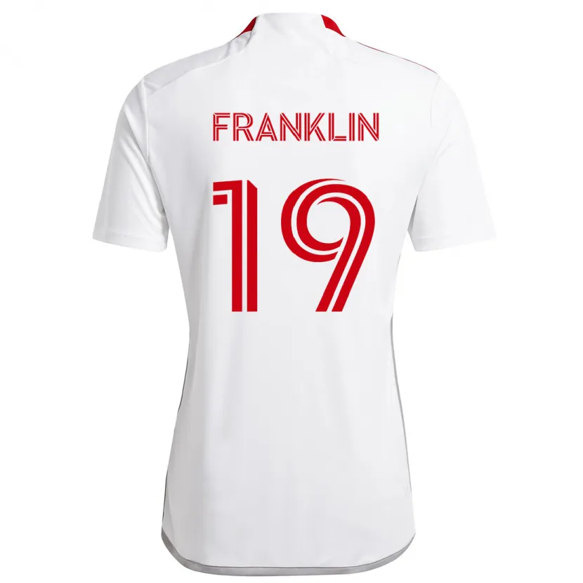 Danxen Hombre Camiseta Kobe Franklin #19 Blanco Rojo 2ª Equipación 2024/25 La Camisa