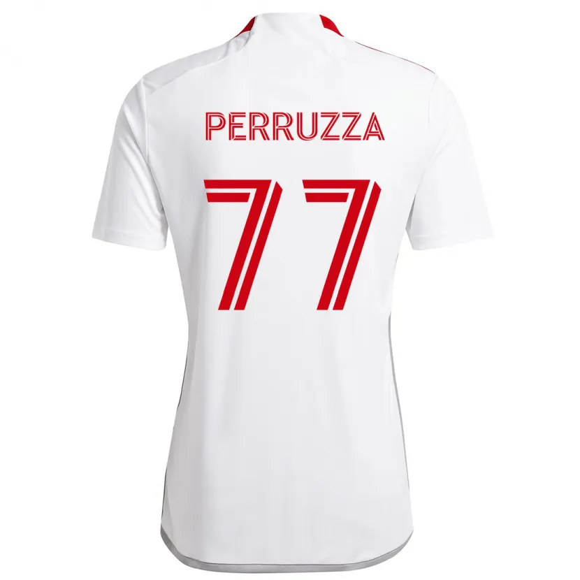 Danxen Hombre Camiseta Jordan Perruzza #77 Blanco Rojo 2ª Equipación 2024/25 La Camisa