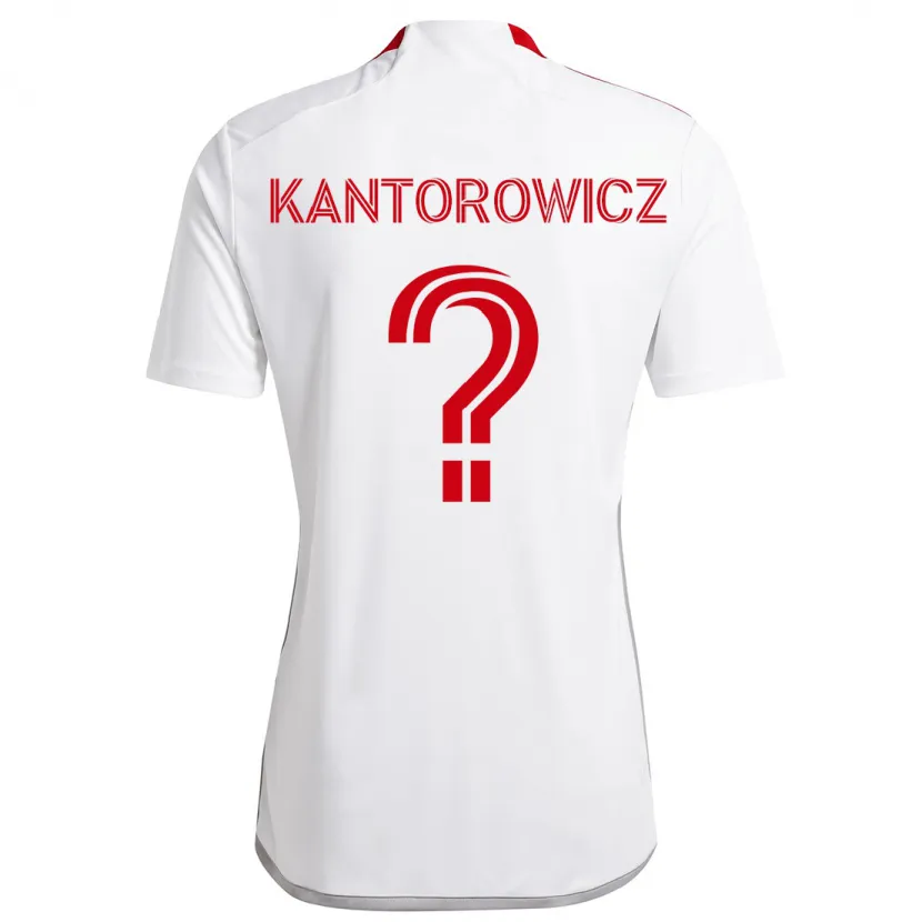 Danxen Hombre Camiseta Dominic Kantorowicz #0 Blanco Rojo 2ª Equipación 2024/25 La Camisa