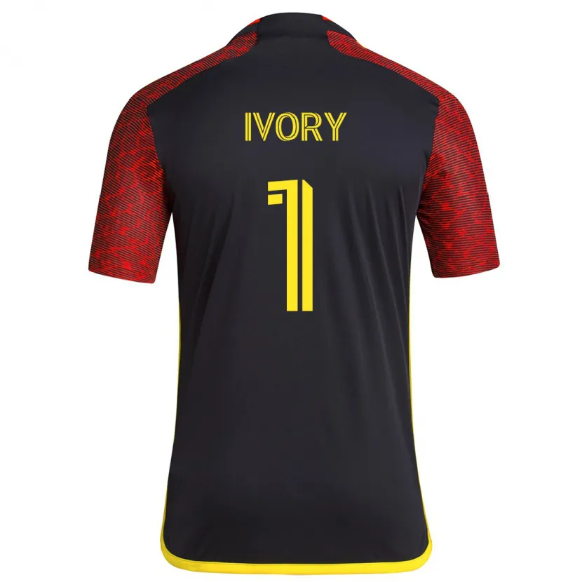 Danxen Hombre Camiseta Laurel Ivory #1 Negro Rojo 2ª Equipación 2024/25 La Camisa