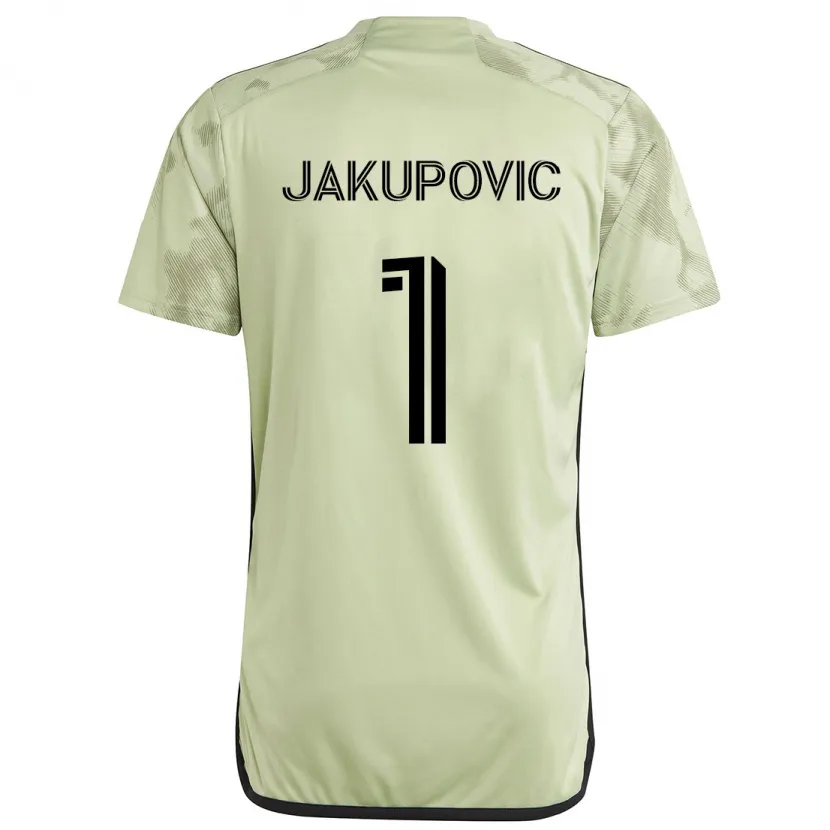 Danxen Hombre Camiseta Eldin Jakupović #1 Verde Claro 2ª Equipación 2024/25 La Camisa