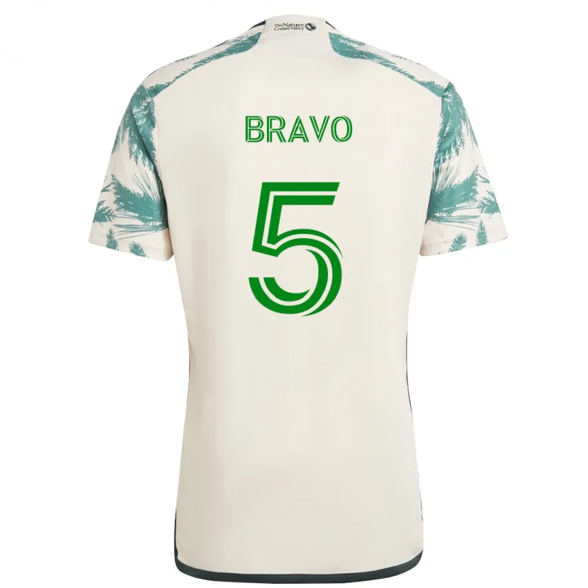 Danxen Hombre Camiseta Claudio Bravo #5 Beige Marrón 2ª Equipación 2024/25 La Camisa