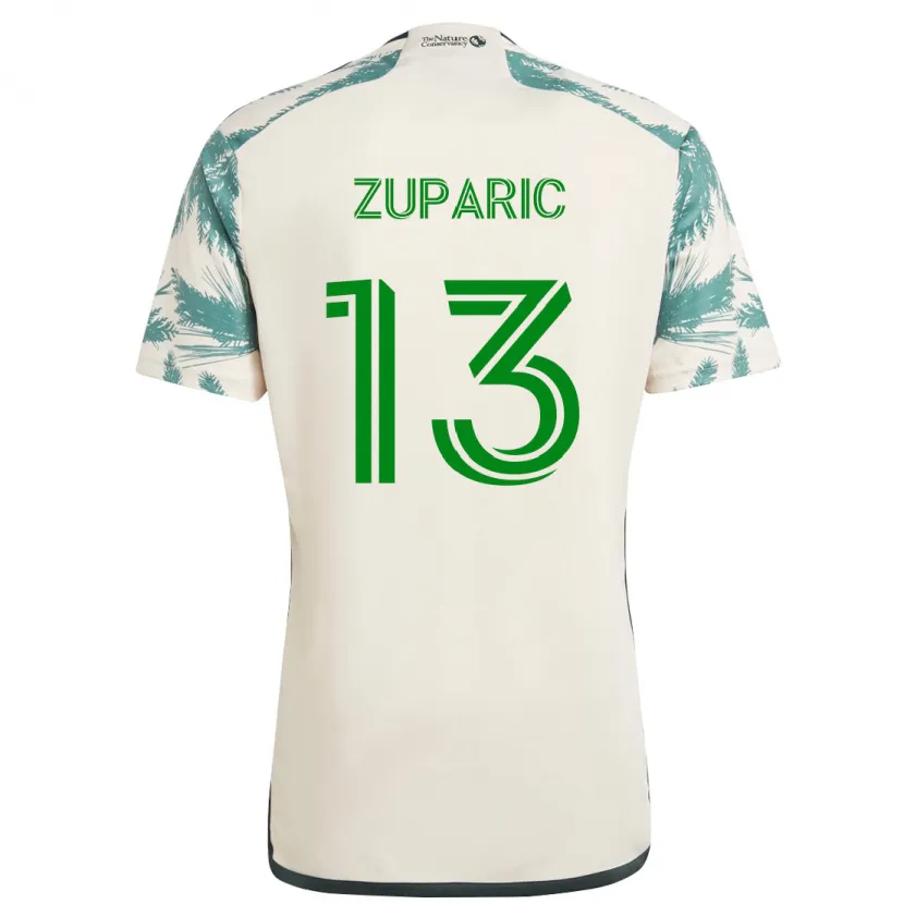 Danxen Hombre Camiseta Dario Zuparic #13 Beige Marrón 2ª Equipación 2024/25 La Camisa