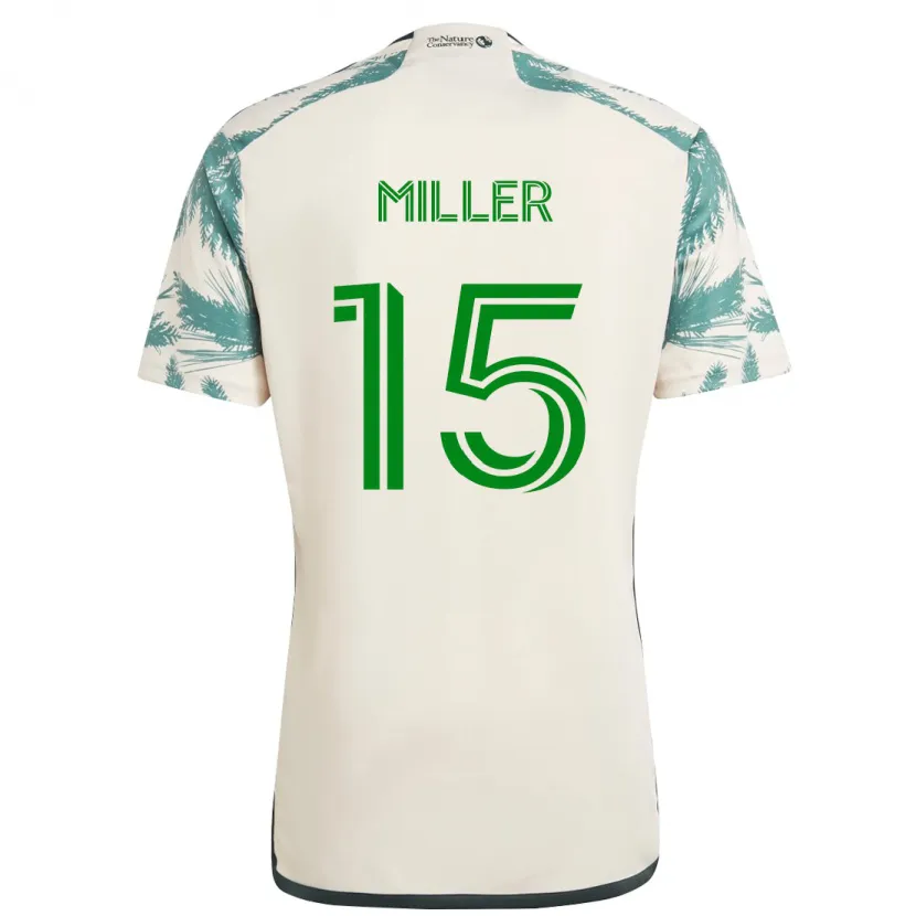 Danxen Hombre Camiseta Eric Miller #15 Beige Marrón 2ª Equipación 2024/25 La Camisa