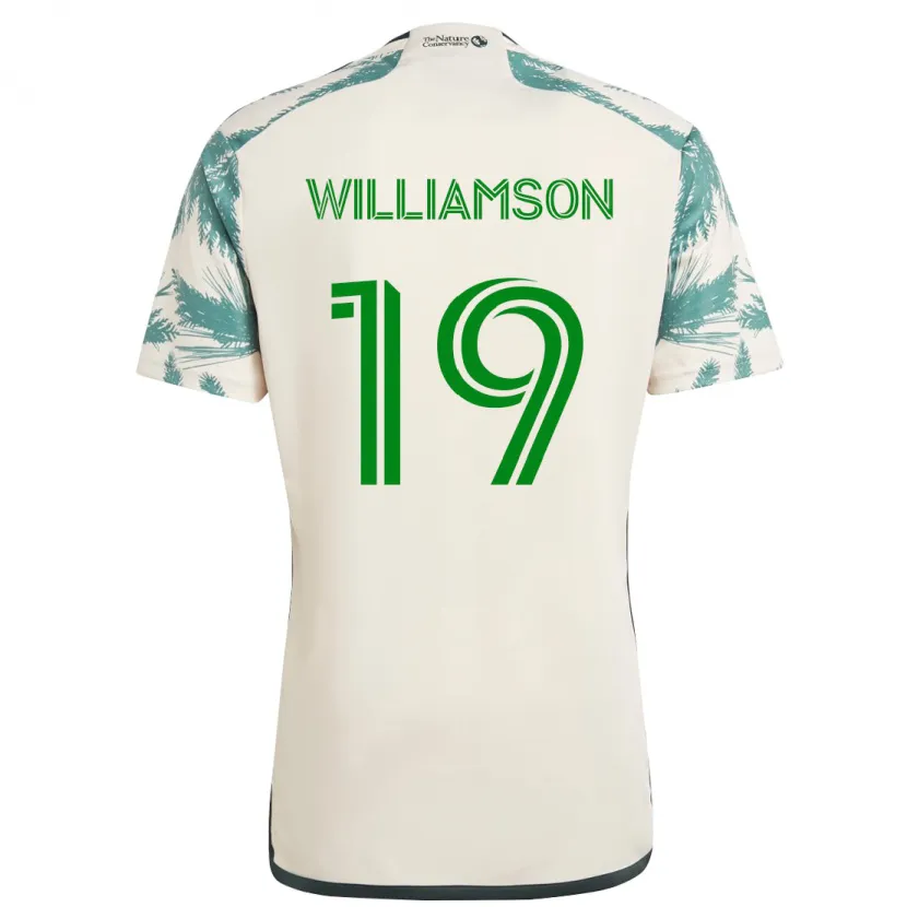 Danxen Hombre Camiseta Eryk Williamson #19 Beige Marrón 2ª Equipación 2024/25 La Camisa