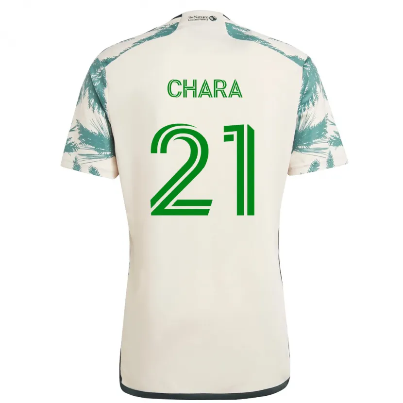 Danxen Hombre Camiseta Diego Chará #21 Beige Marrón 2ª Equipación 2024/25 La Camisa