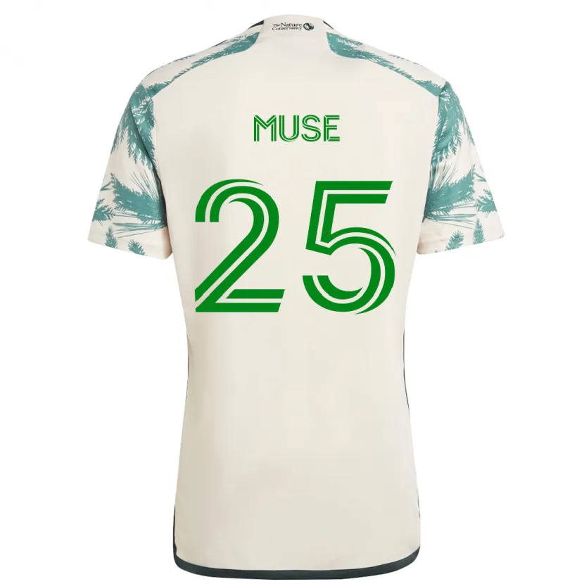 Danxen Hombre Camiseta Trey Muse #25 Beige Marrón 2ª Equipación 2024/25 La Camisa