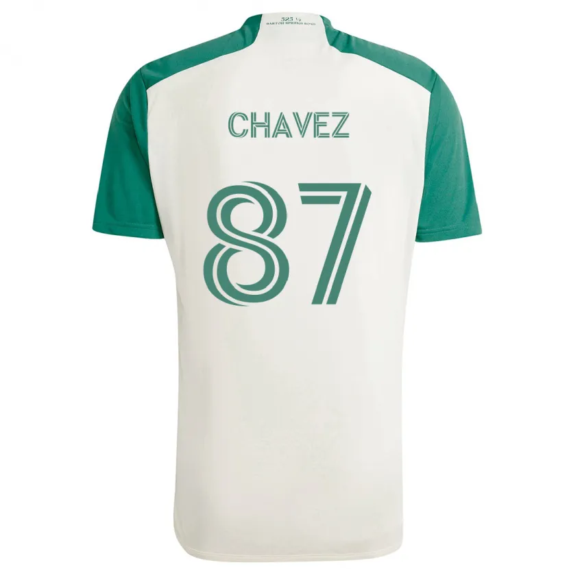 Danxen Hombre Camiseta Alfonso Ocampo-Chávez #87 Colores Tostados Verde 2ª Equipación 2024/25 La Camisa