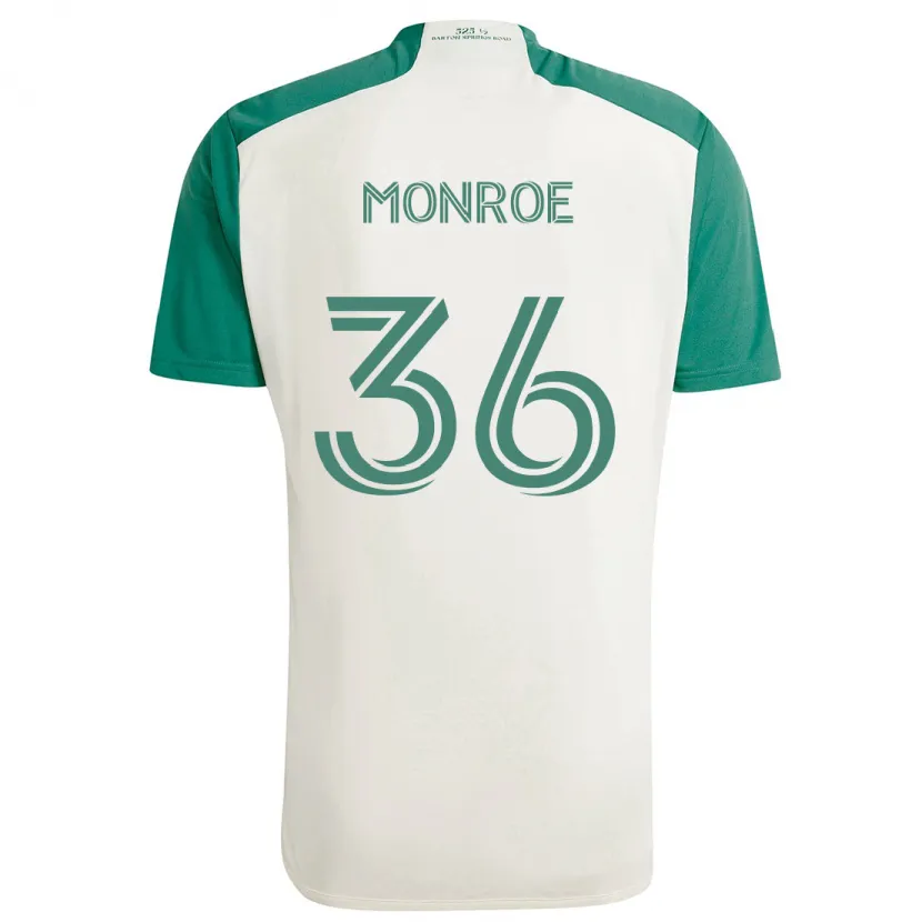 Danxen Hombre Camiseta Greg Monroe #36 Colores Tostados Verde 2ª Equipación 2024/25 La Camisa