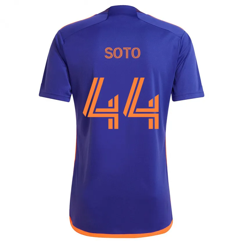 Danxen Hombre Camiseta Ezekiel Soto #44 Púrpura Naranja 2ª Equipación 2024/25 La Camisa