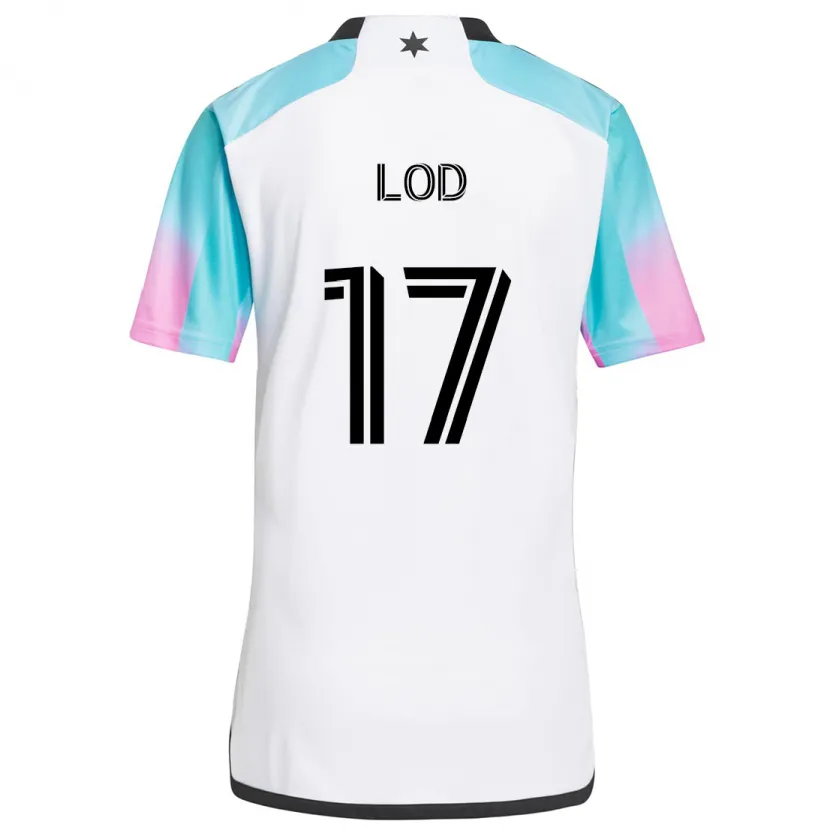 Danxen Hombre Camiseta Robin Lod #17 Blanco Azul Negro 2ª Equipación 2024/25 La Camisa