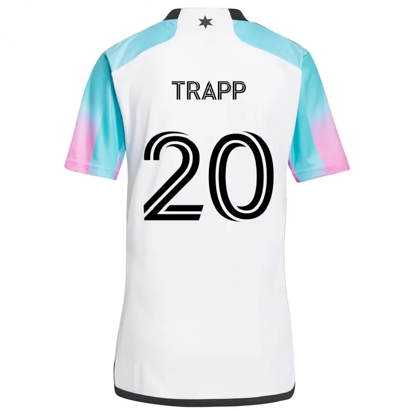 Danxen Hombre Camiseta Wil Trapp #20 Blanco Azul Negro 2ª Equipación 2024/25 La Camisa