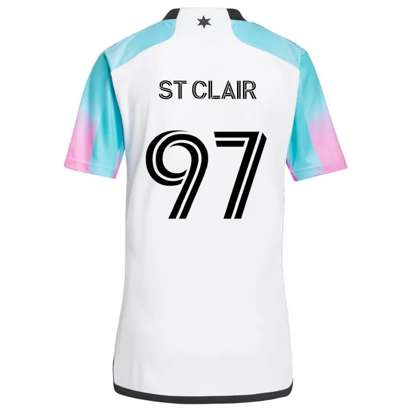 Danxen Hombre Camiseta Dayne St. Clair #97 Blanco Azul Negro 2ª Equipación 2024/25 La Camisa