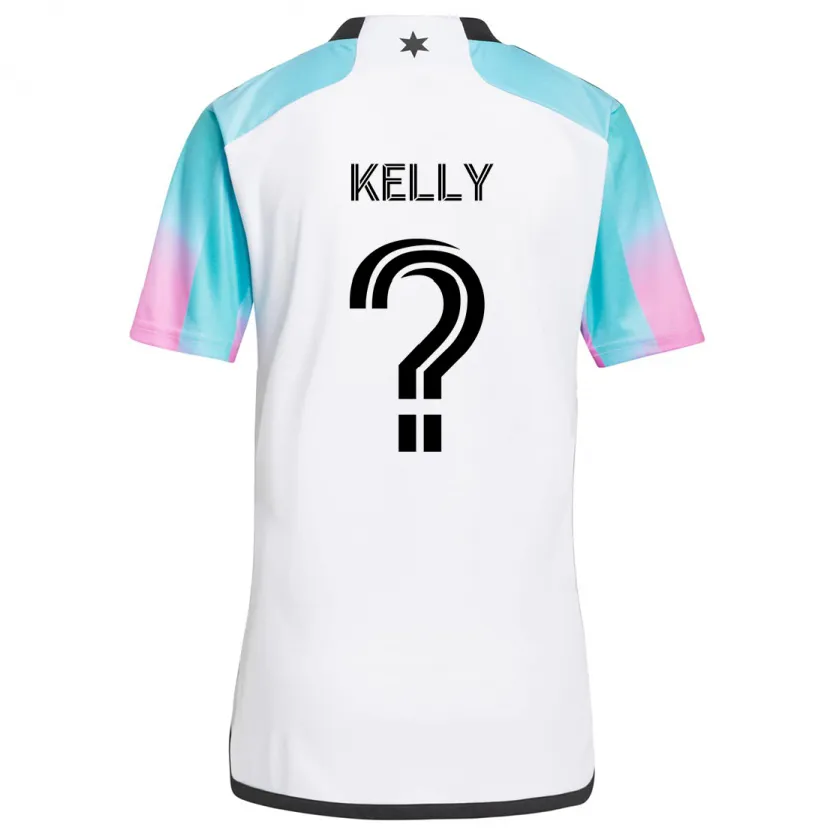 Danxen Hombre Camiseta Oliver Kelly #0 Blanco Azul Negro 2ª Equipación 2024/25 La Camisa