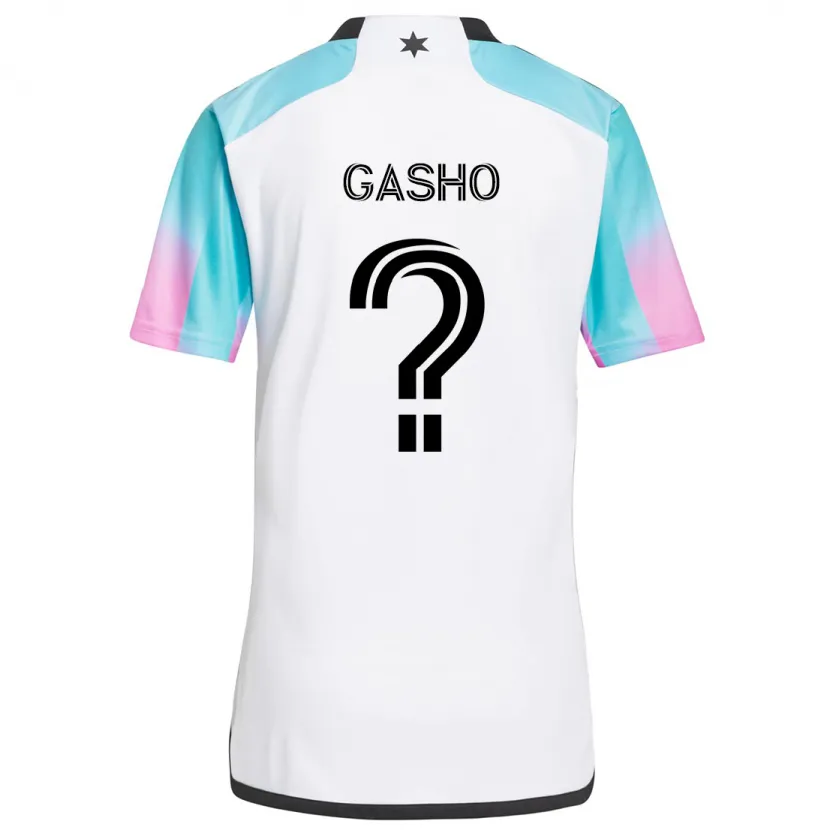 Danxen Hombre Camiseta Jonah Gasho #0 Blanco Azul Negro 2ª Equipación 2024/25 La Camisa