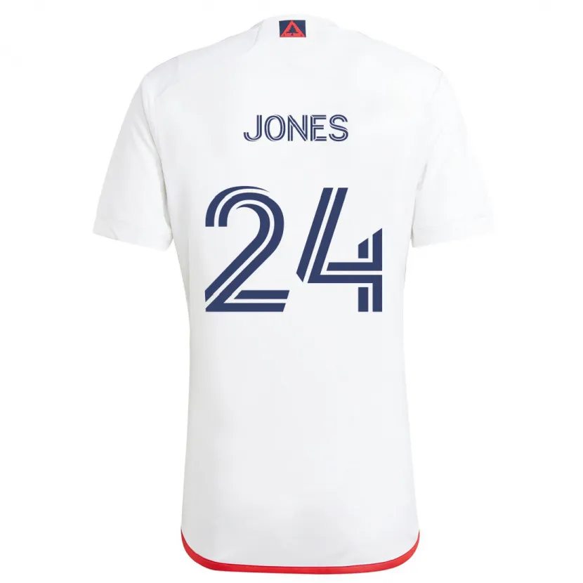 Danxen Hombre Camiseta Dejuan Jones #24 Blanco Rojo 2ª Equipación 2024/25 La Camisa