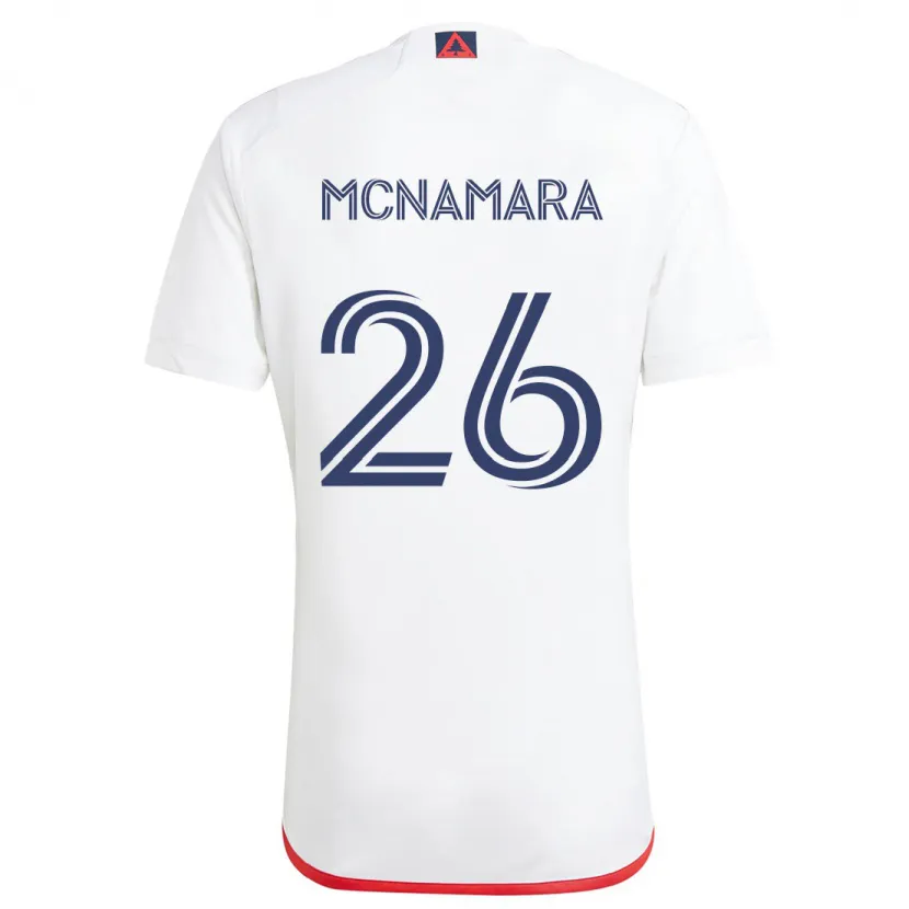 Danxen Hombre Camiseta Tommy Mcnamara #26 Blanco Rojo 2ª Equipación 2024/25 La Camisa