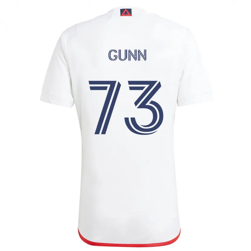 Danxen Hombre Camiseta Jd Gunn #73 Blanco Rojo 2ª Equipación 2024/25 La Camisa