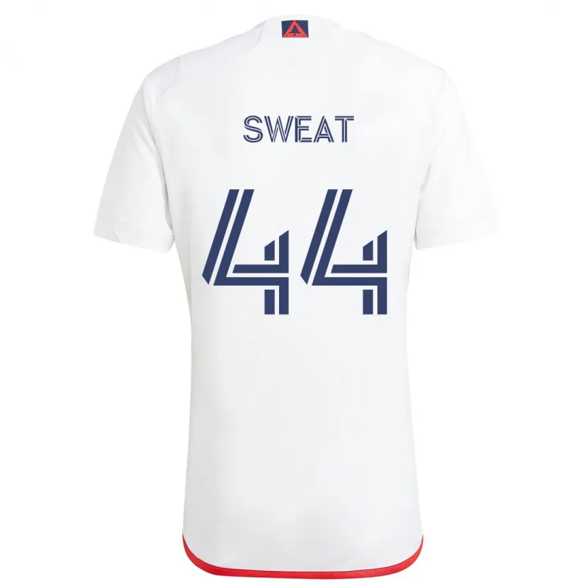 Danxen Hombre Camiseta Ben Sweat #44 Blanco Rojo 2ª Equipación 2024/25 La Camisa