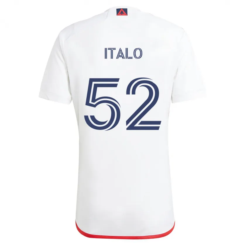 Danxen Hombre Camiseta Ítalo #52 Blanco Rojo 2ª Equipación 2024/25 La Camisa