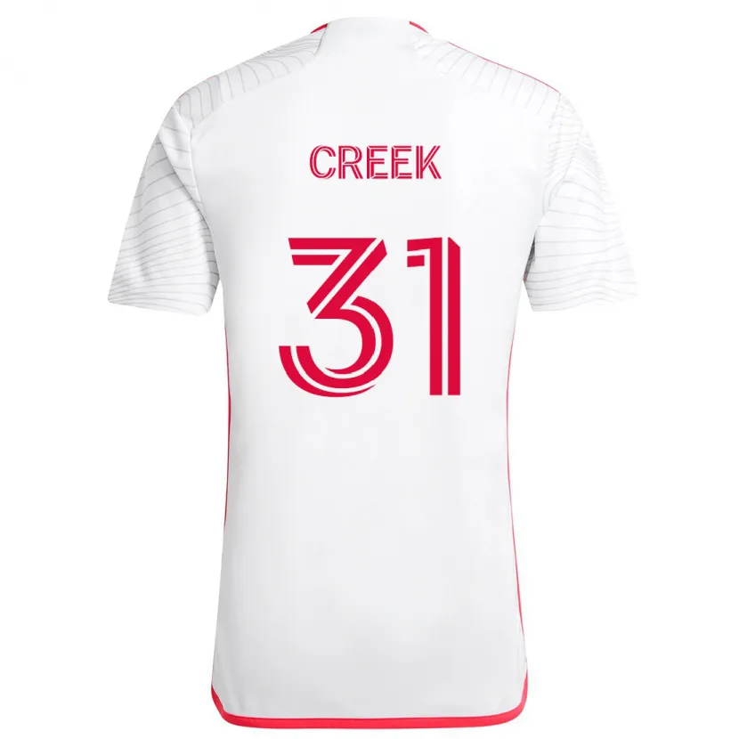 Danxen Hombre Camiseta Michael Creek #31 Blanco Rojo 2ª Equipación 2024/25 La Camisa