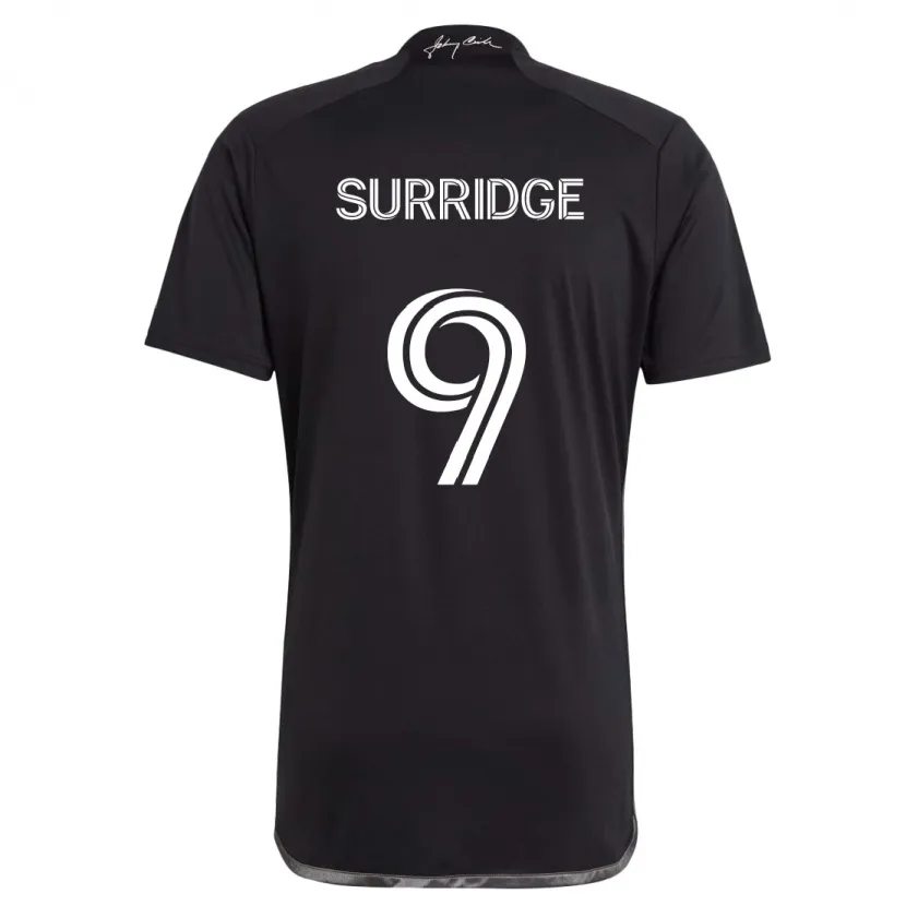 Danxen Hombre Camiseta Sam Surridge #9 Negro 2ª Equipación 2024/25 La Camisa